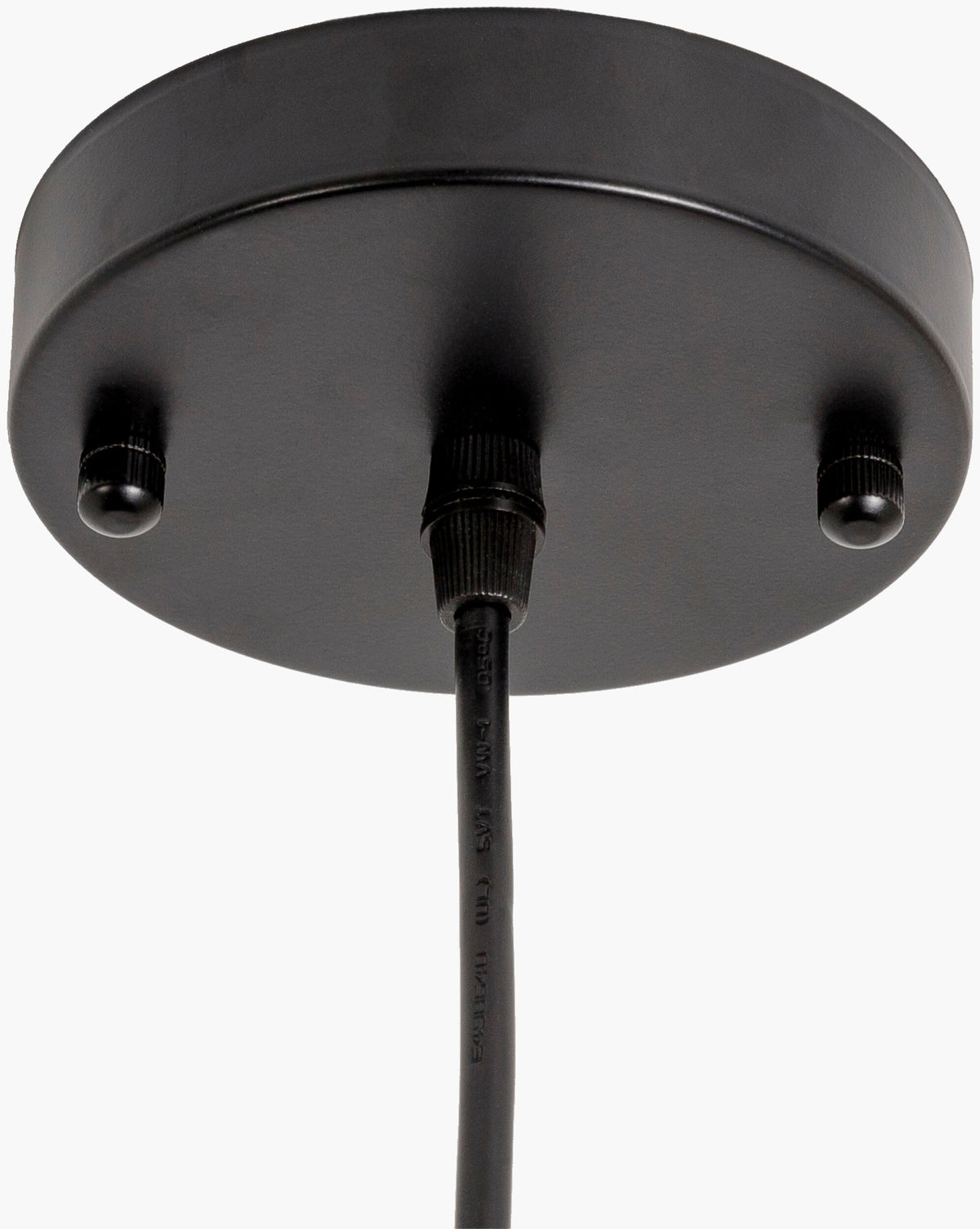 Vega Rattan Pendant Light, Painted Black