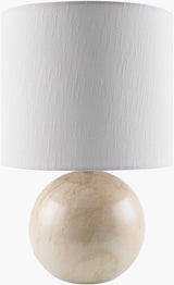 Vogel 22" Ceramic Table Lamp, Marbled White