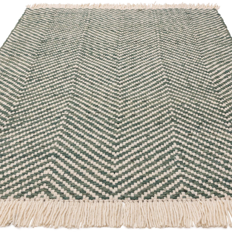 Flatweave, no pile — Geometric Jute Living Room Rug — Flatweave, Hand Woven, Boho, Vigo