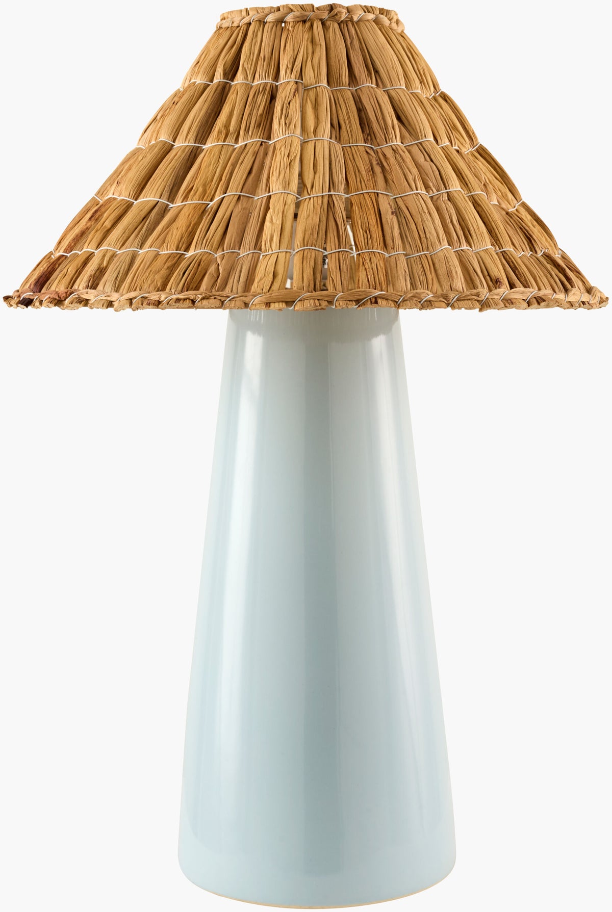 Vikundu 20" Ceramic Table Lamp, Hand Painted Blue