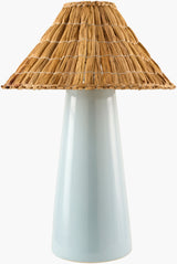 Vikundu 20" Ceramic Table Lamp, Hand Painted Blue