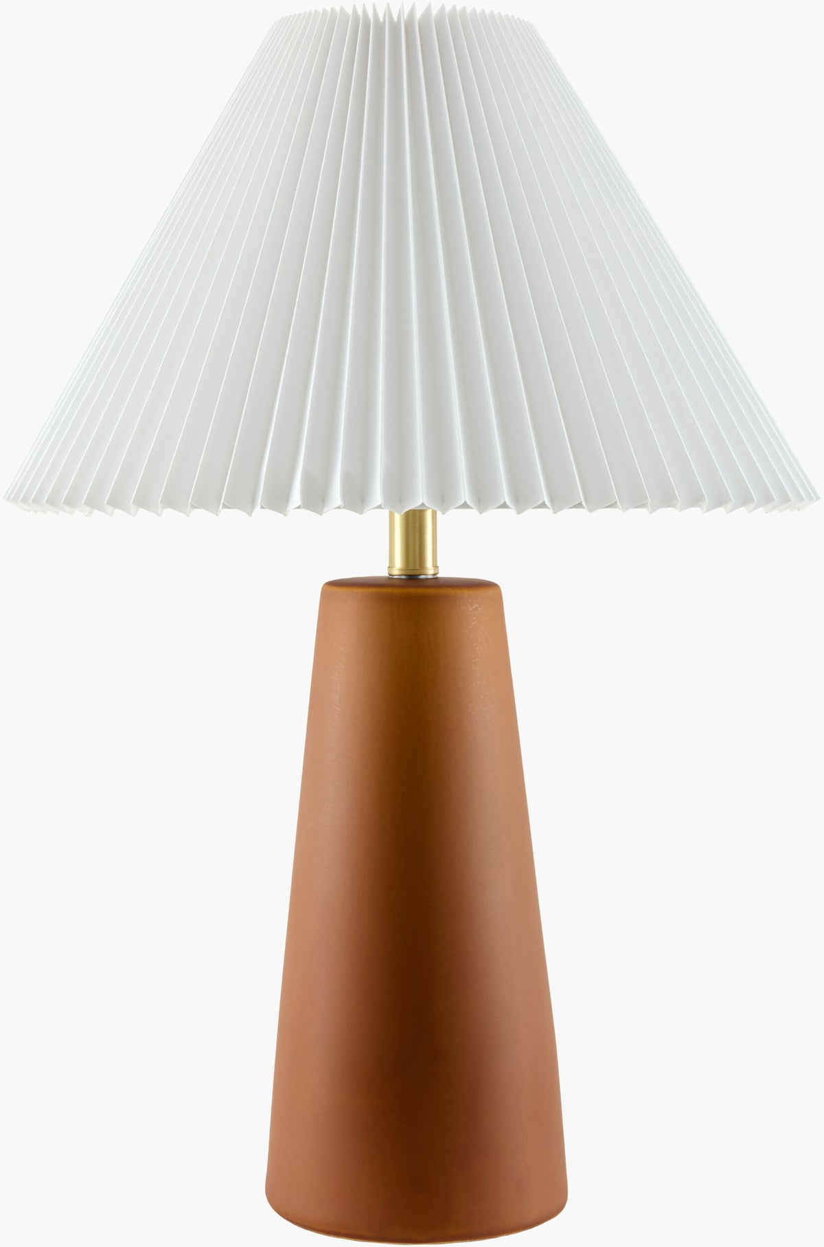 Vikundu 25" Ceramic Table Lamp, Hand Painted Dark Red