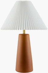 Vikundu 25" Ceramic Table Lamp, Hand Painted Dark Red