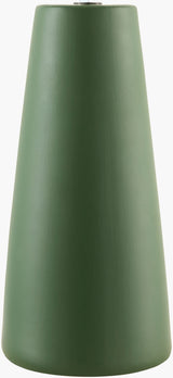 Vikundu 20" Ceramic Table Lamp, Hand Painted Dark Green