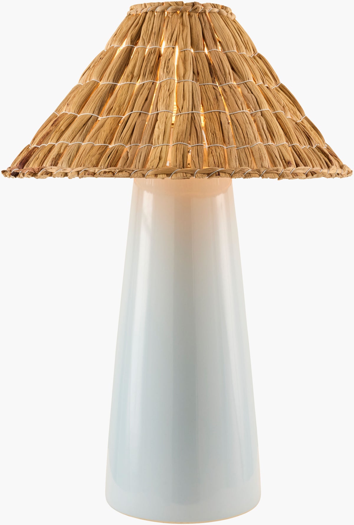 Vikundu 20" Ceramic Table Lamp, Hand Painted Blue