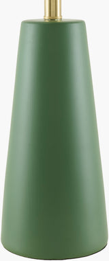 Vikundu 25" Ceramic Table Lamp, Hand Painted Dark Green