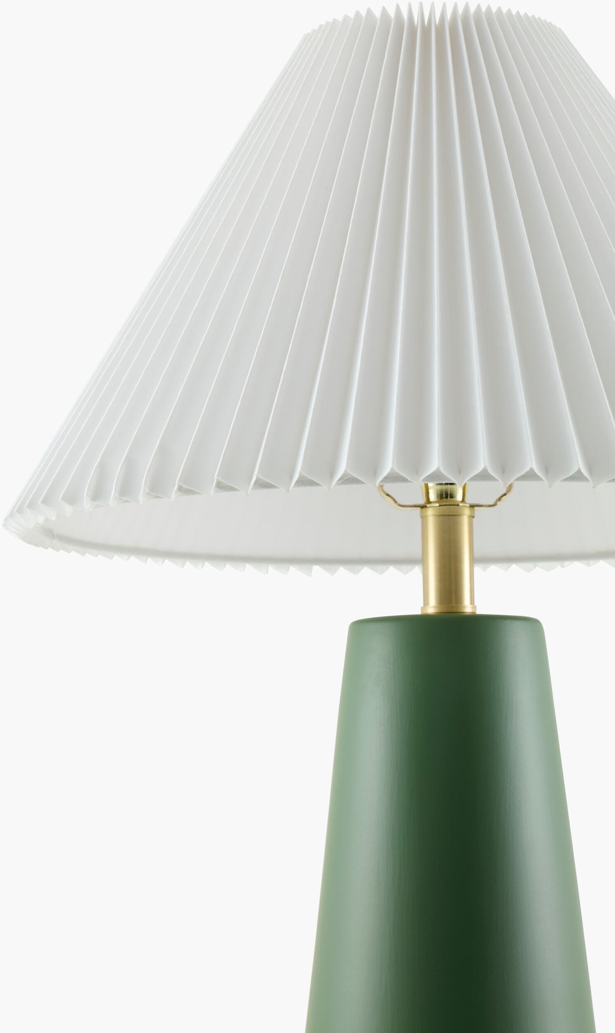 Vikundu 25" Ceramic Table Lamp, Hand Painted Dark Green