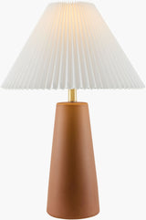 Vikundu 25" Ceramic Table Lamp, Hand Painted Dark Red