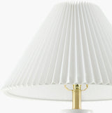 Vikundu 25" Ceramic Table Lamp, Hand Painted White