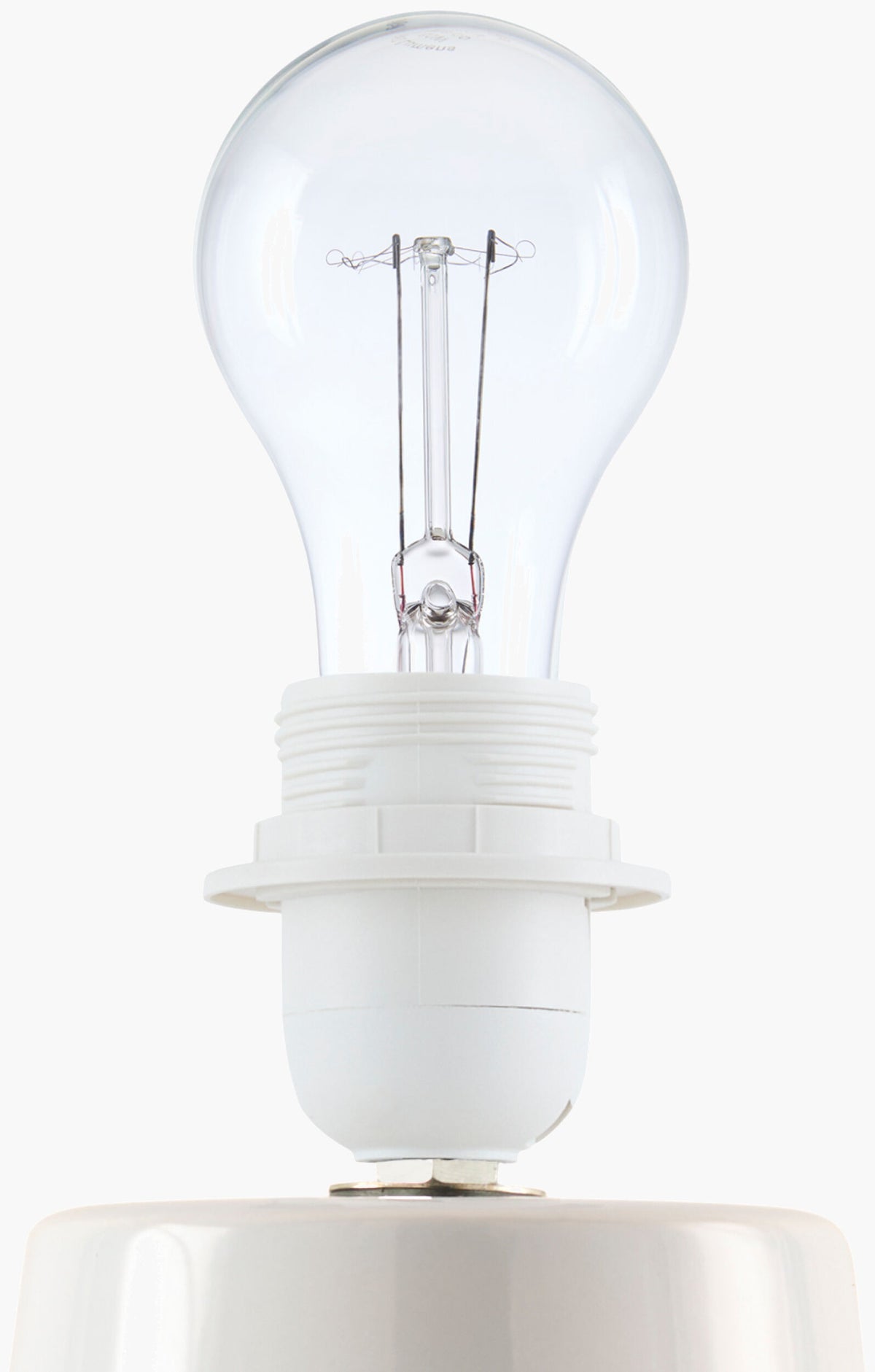Vikundu 25" Ceramic Table Lamp, Hand Painted White