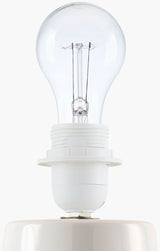 Vikundu 25" Ceramic Table Lamp, Hand Painted White