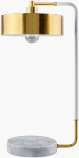 Valo 24" Iron Table Lamp, Plated Gold, Natural White