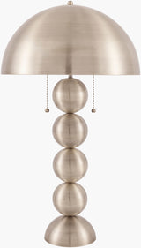 Vellon 27" Iron Table Lamp, Plated Metallic Nickel