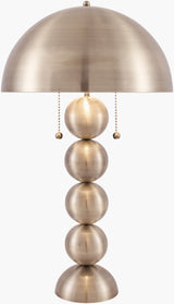 Vellon 27" Iron Table Lamp, Plated Metallic Nickel