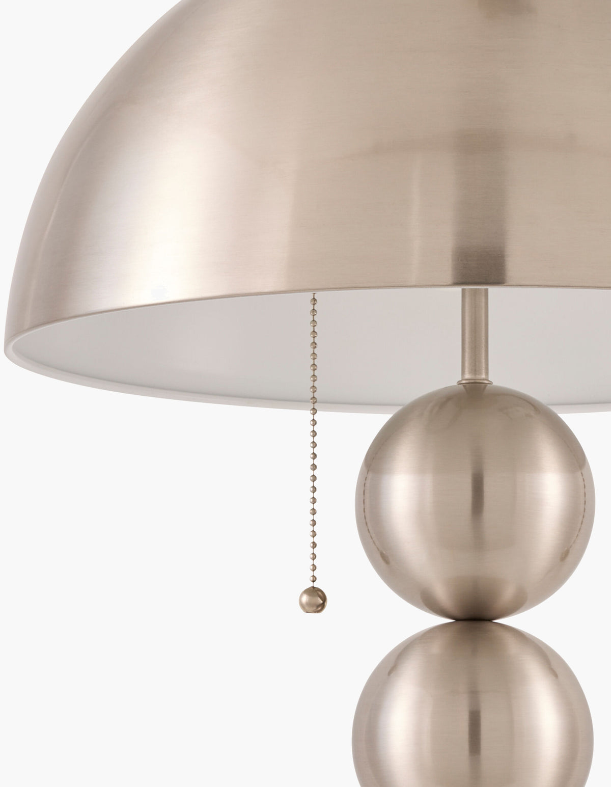 Vellon 27" Iron Table Lamp, Plated Metallic Nickel
