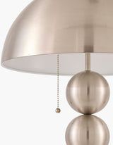 Vellon 27" Iron Table Lamp, Plated Metallic Nickel