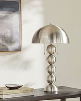 Vellon 27" Iron Table Lamp, Plated Metallic Nickel