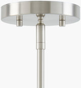 Valente Iron Chandelier, Powder Coated Black, Electroplated Metallic Nickel