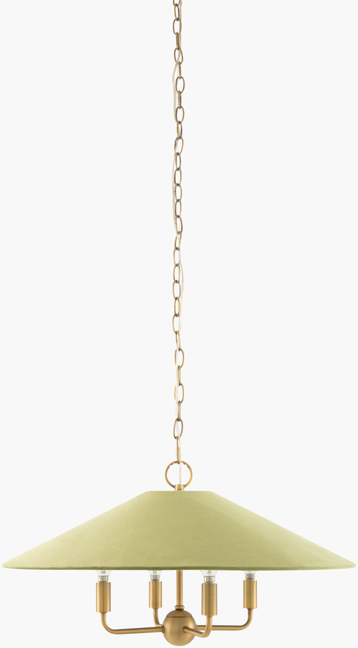 Verelune Iron Chandelier, Electroplated Metallic Brass