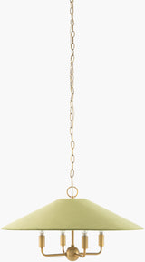 Verelune Iron Chandelier, Electroplated Metallic Brass