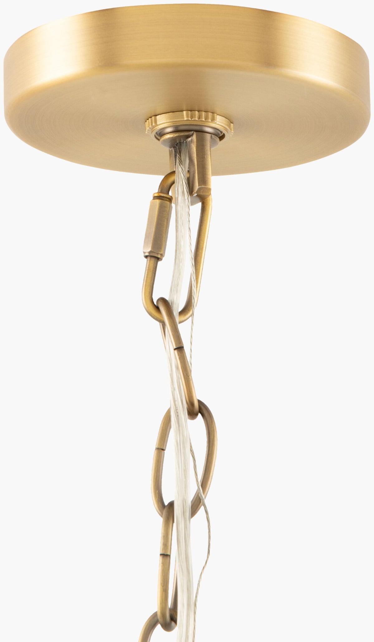 Verelune Iron Chandelier, Electroplated Metallic Brass