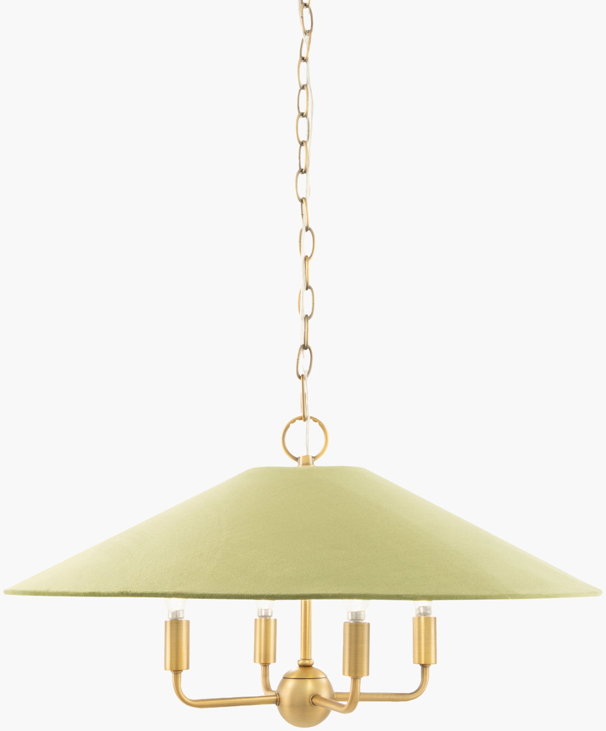 Verelune Iron Chandelier, Electroplated Metallic Brass