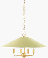 Verelune Iron Chandelier, Electroplated Metallic Brass