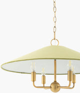 Verelune Iron Chandelier, Electroplated Metallic Brass