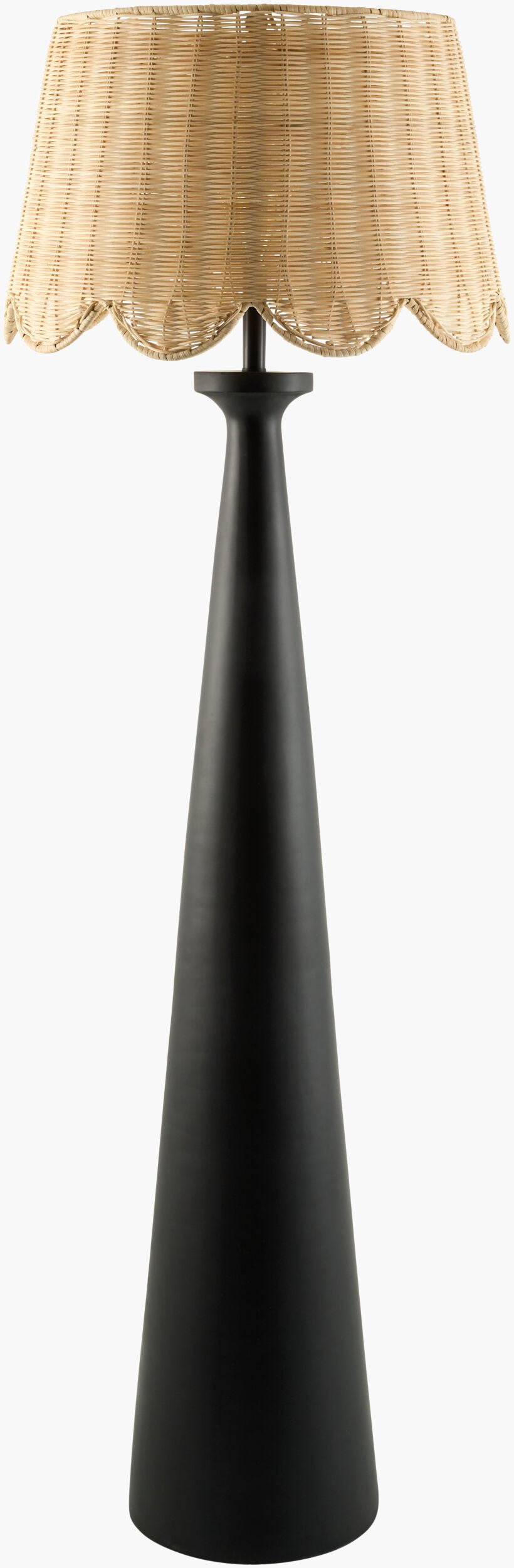 Virello 63" Resin Floor Lamp, Painted Black