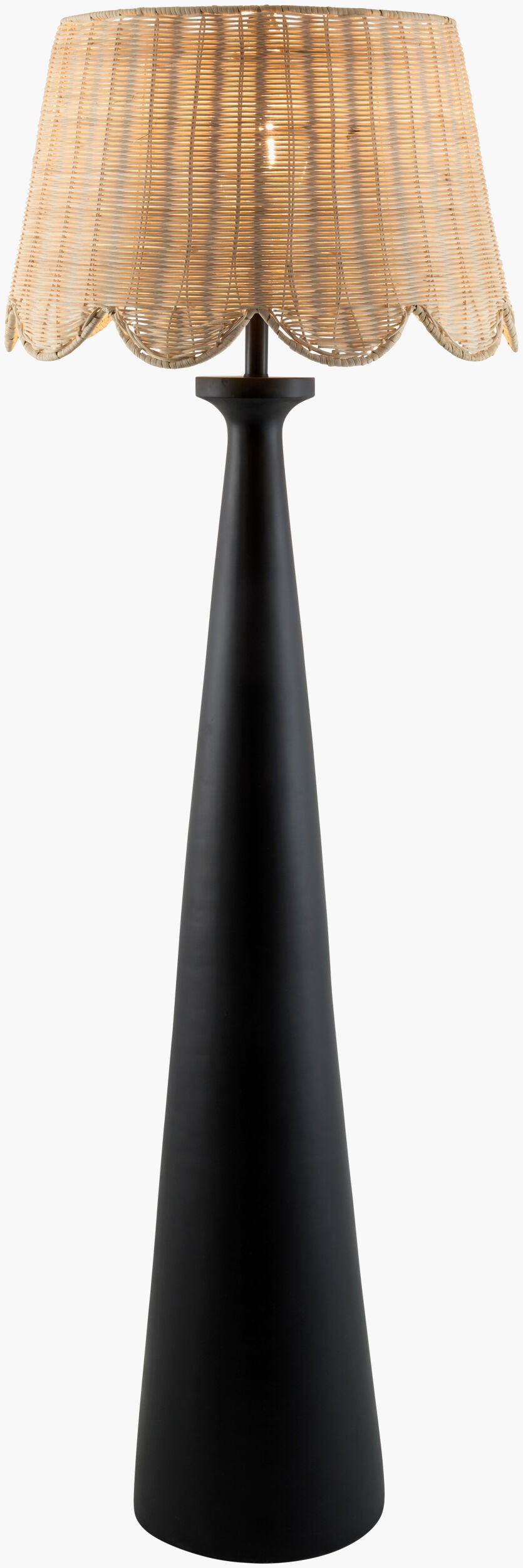 Virello 63" Resin Floor Lamp, Painted Black