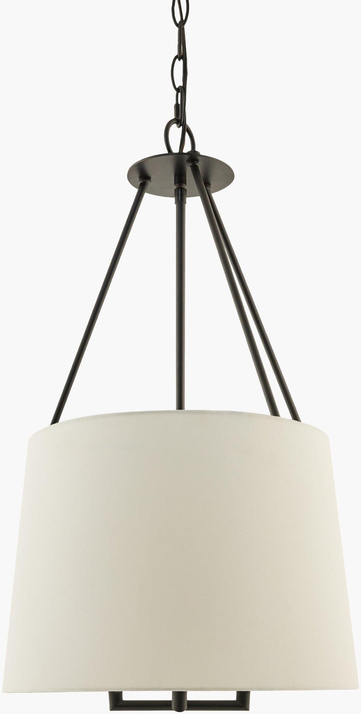 Visse Iron Chandelier, Powder Coated Black