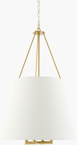 Visse Iron Chandelier, Electroplated Metallic Brass