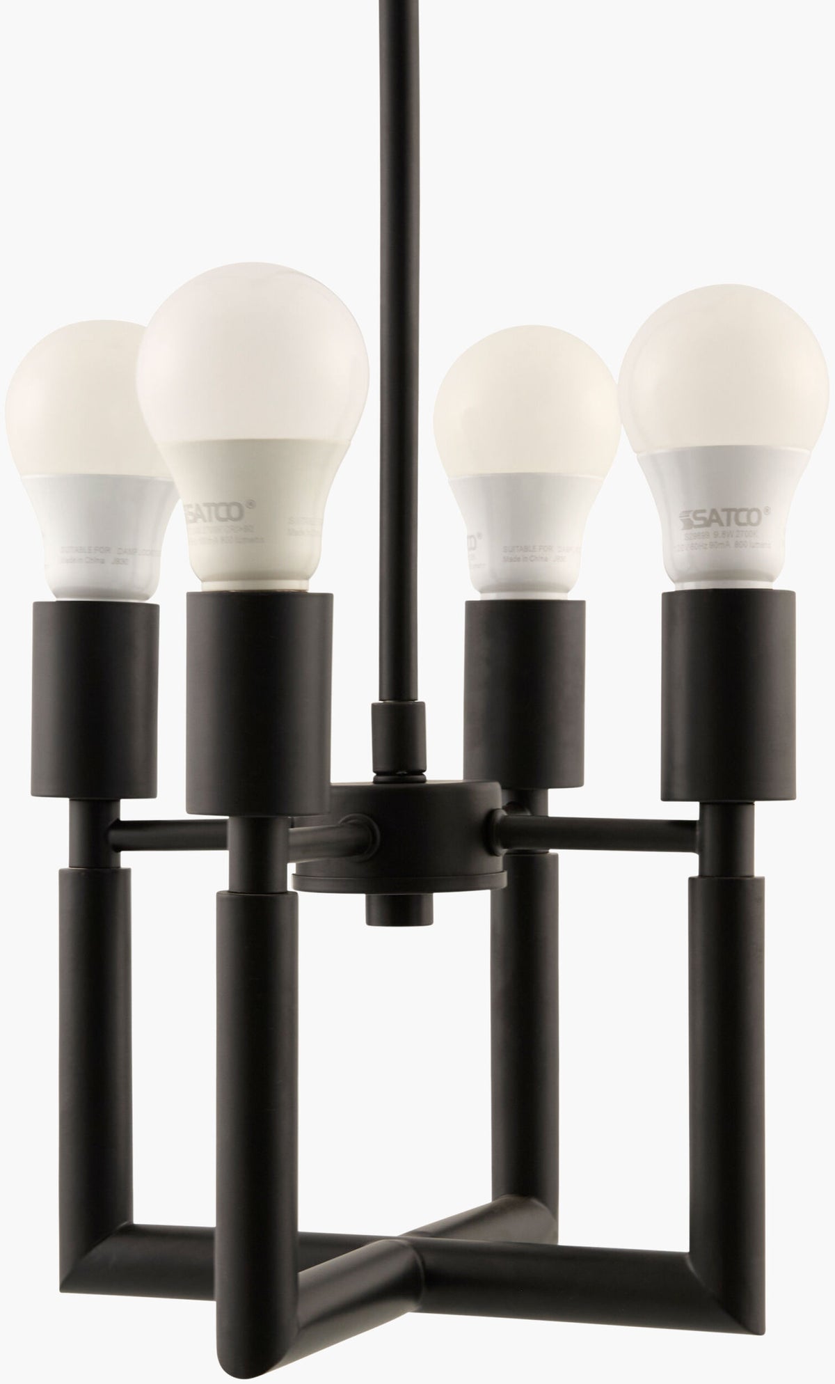 Visse Iron Chandelier, Powder Coated Black