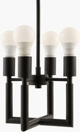Visse Iron Chandelier, Powder Coated Black
