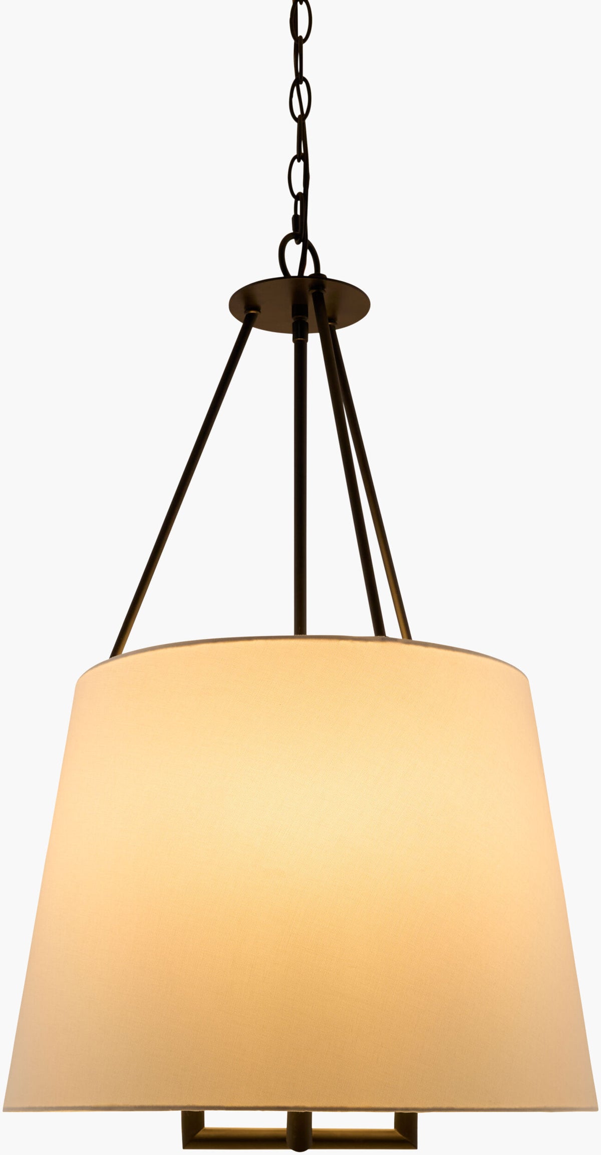 Visse Iron Chandelier, Powder Coated Black