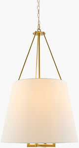 Visse Iron Chandelier, Electroplated Metallic Brass