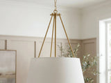 Visse Iron Chandelier, Electroplated Metallic Brass