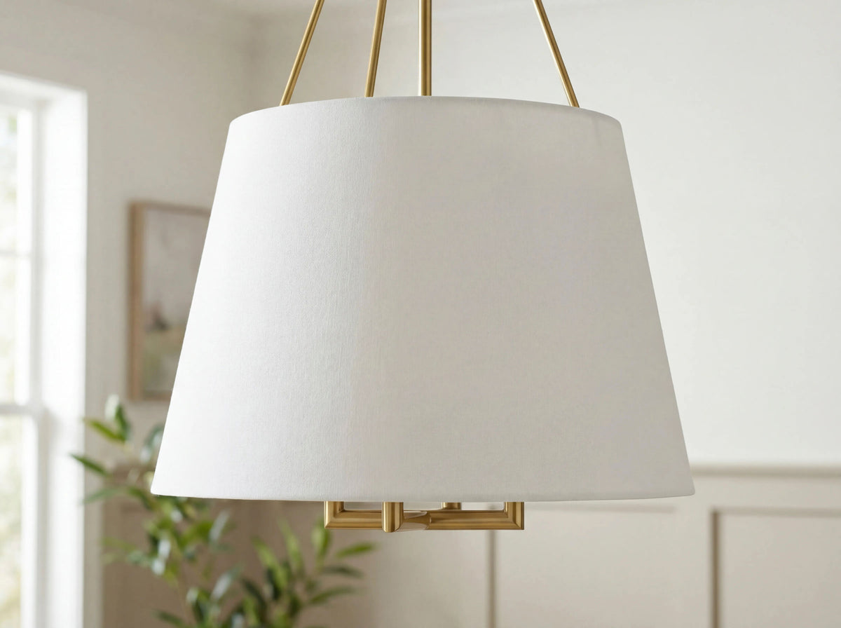 Visse Iron Chandelier, Electroplated Metallic Brass