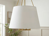 Visse Iron Chandelier, Electroplated Metallic Brass