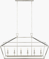 Vespera Iron Chandelier, Electroplated Metallic Silver