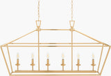 Vespera Iron Chandelier, Electroplated Metallic Brass