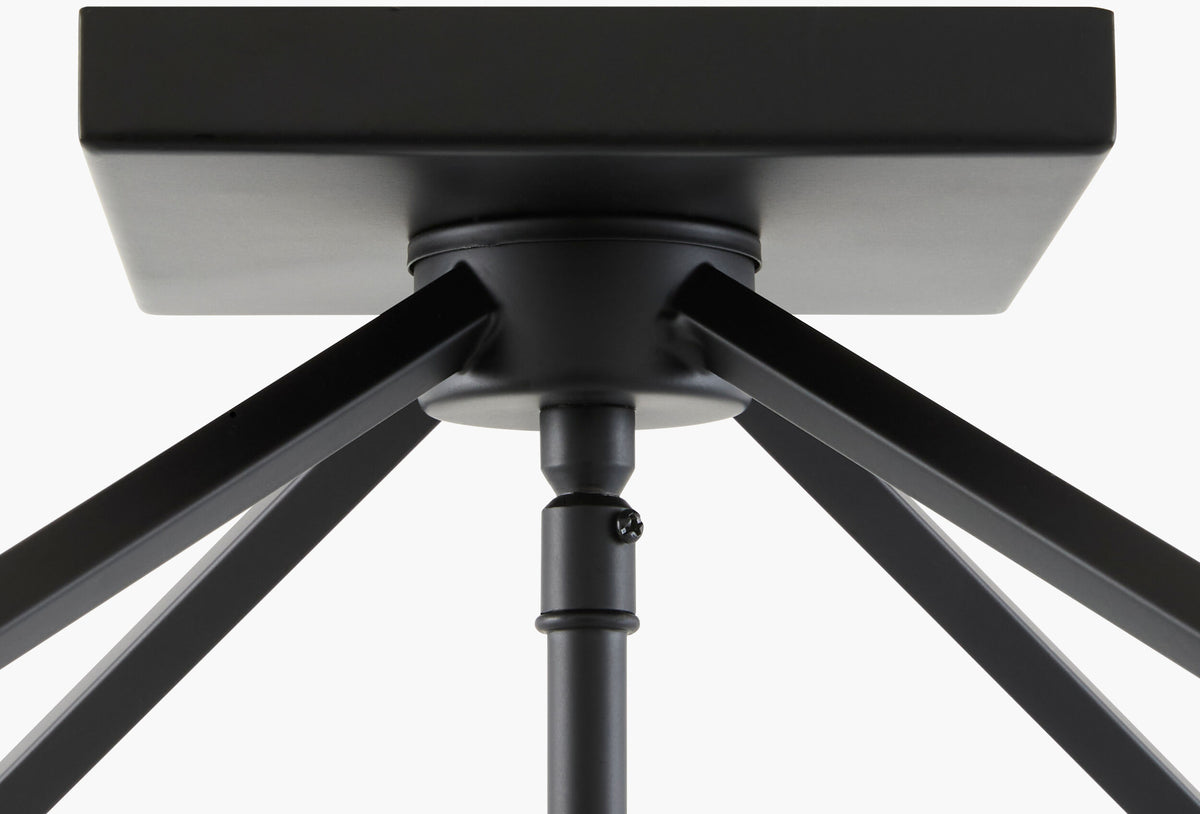Vespera Iron Chandelier, Powder Coated Black (VSPR-001)