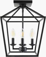 Vespera Iron Chandelier, Powder Coated Black (VSPR-001)