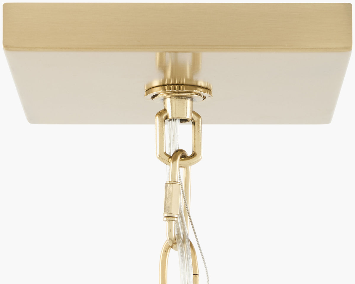 Vespera Iron Chandelier, Electroplated Metallic Brass (VSPR-006)