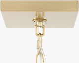 Vespera Iron Chandelier, Electroplated Metallic Brass (VSPR-006)