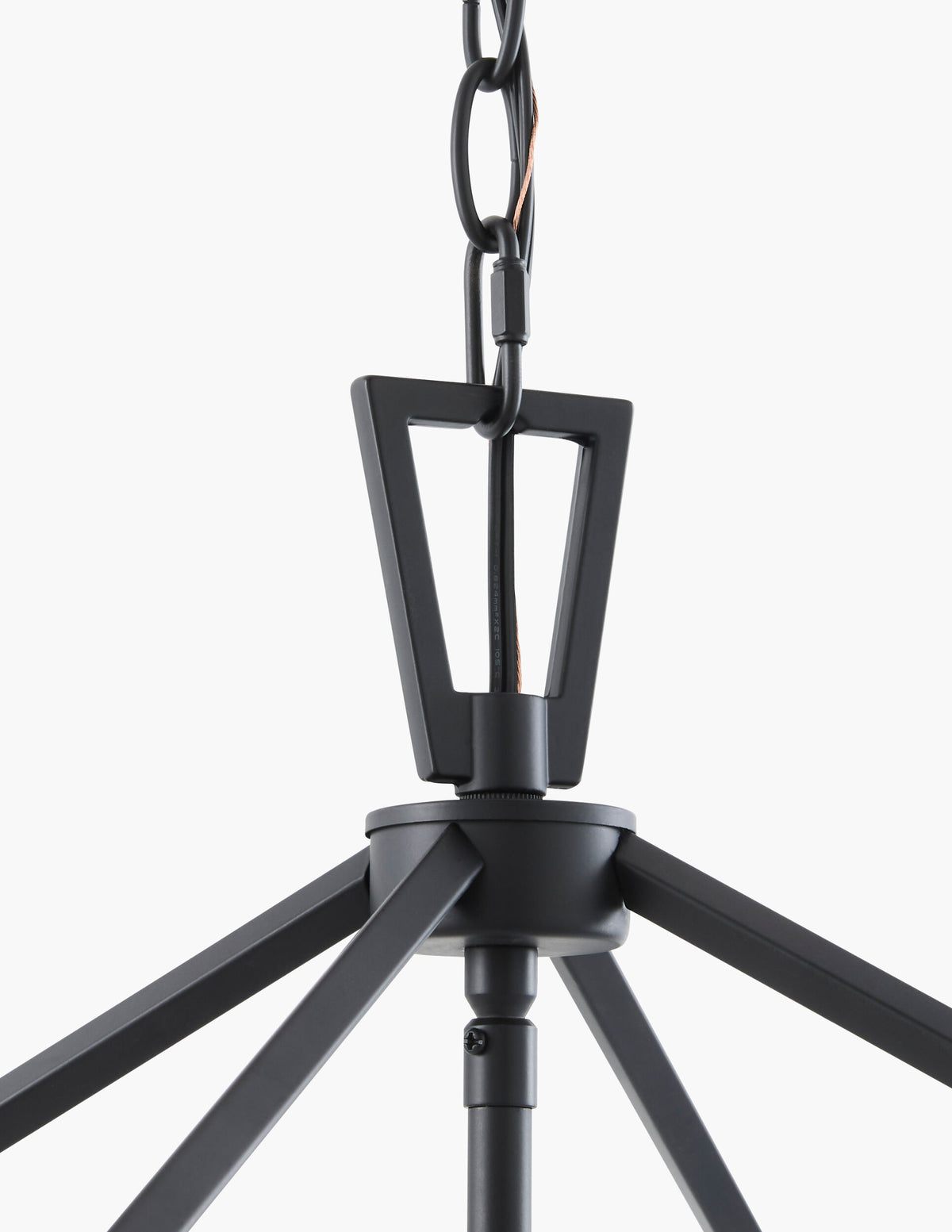 Vespera Iron Chandelier, Powder Coated Black (VSPR-007)