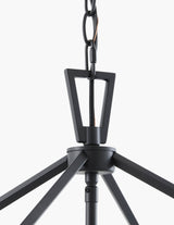 Vespera Iron Chandelier, Powder Coated Black (VSPR-007)