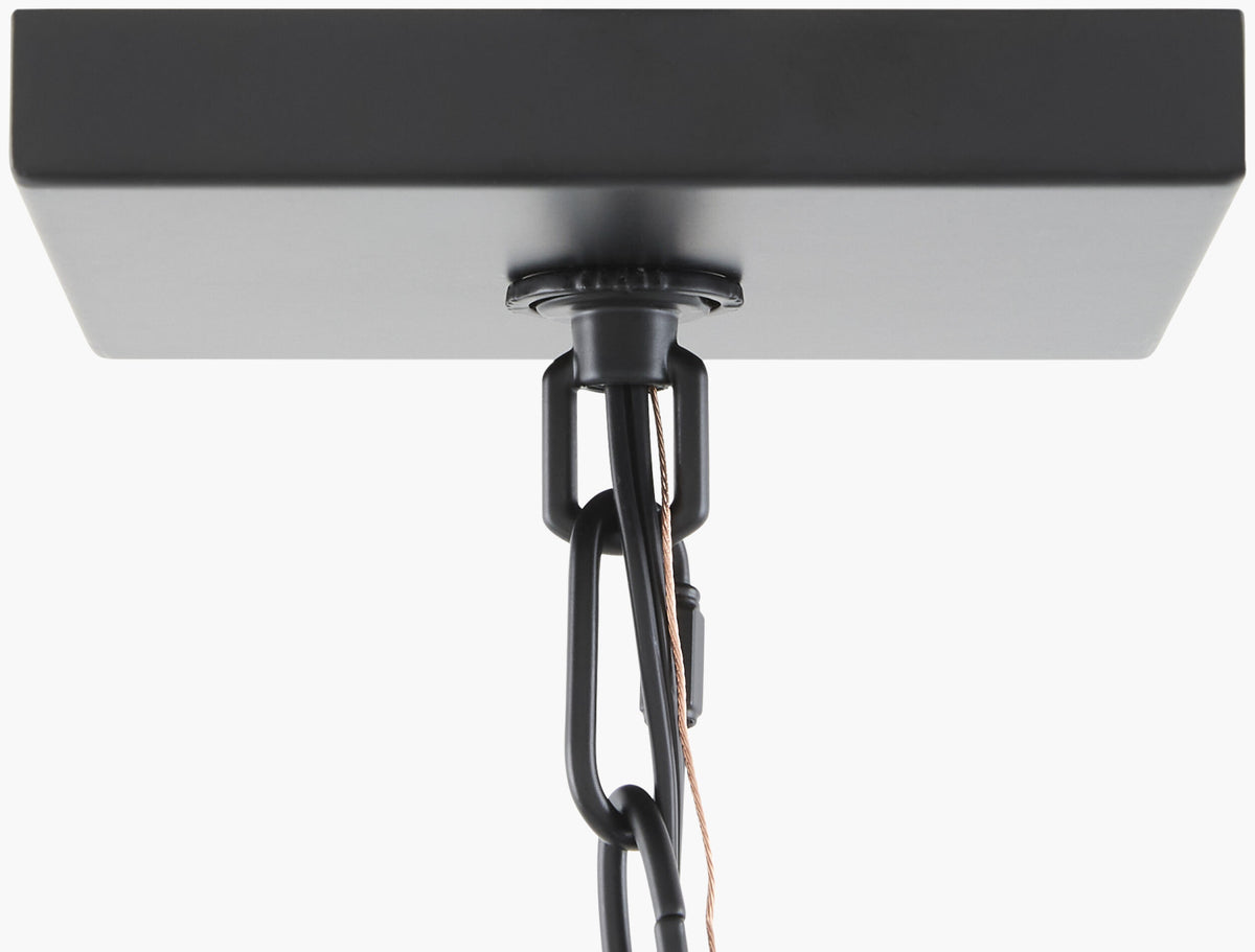 Vespera Iron Chandelier, Powder Coated Black (VSPR-007)