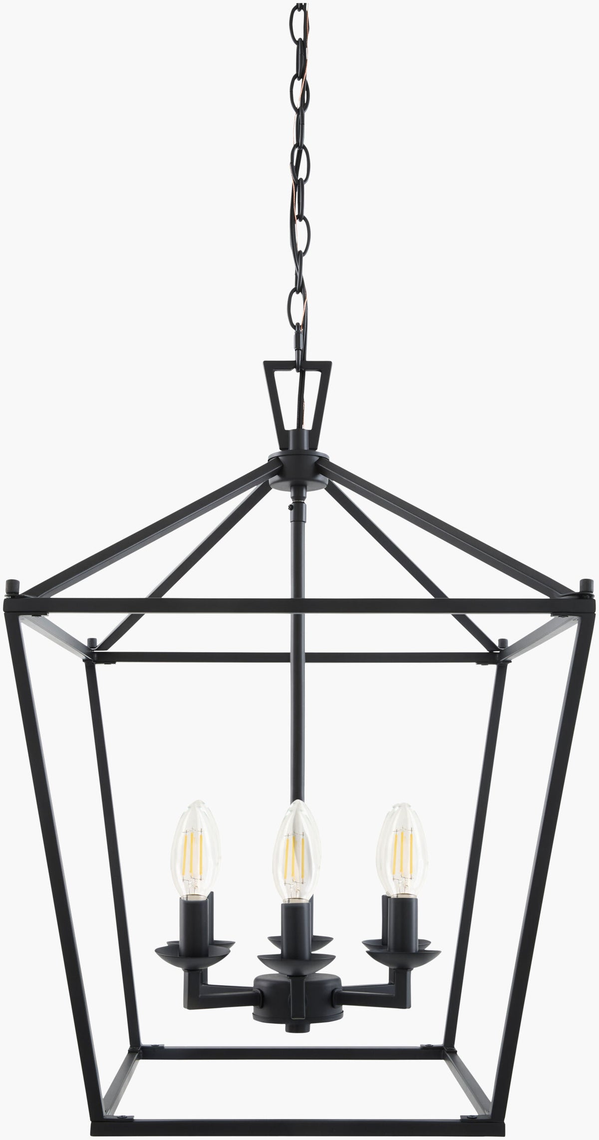 Vespera Iron Chandelier, Powder Coated Black (VSPR-007)