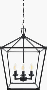 Vespera Iron Chandelier, Powder Coated Black (VSPR-007)